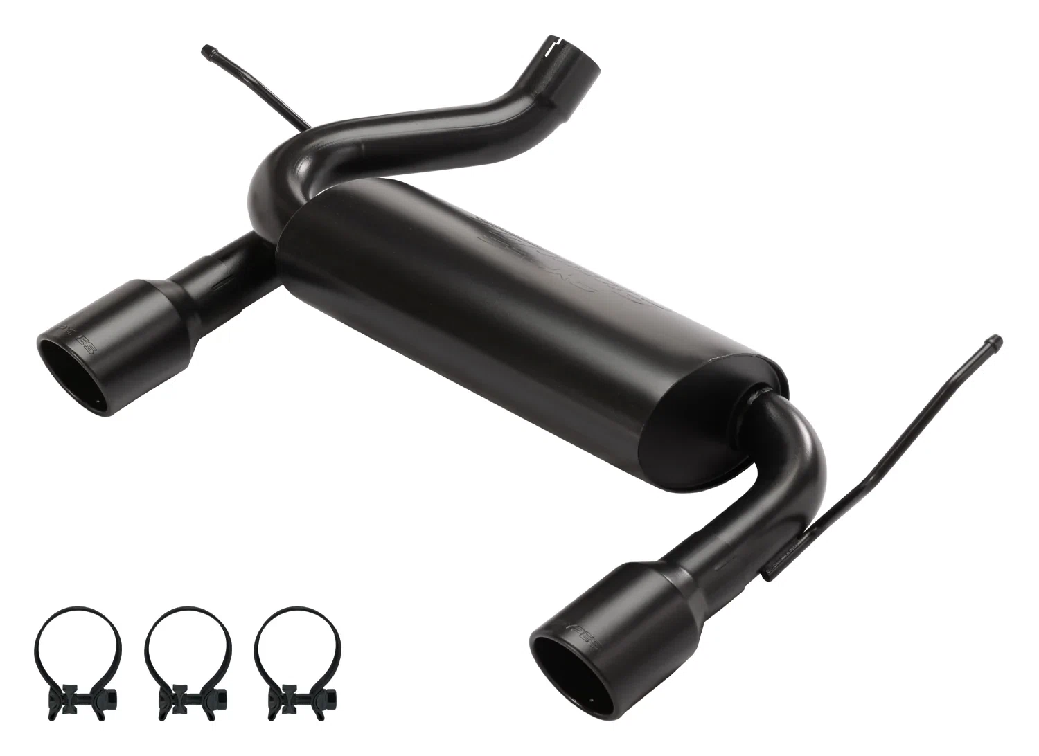 2007-2018 Jeep JK Dual Exit Axle Back Black Exhaust System